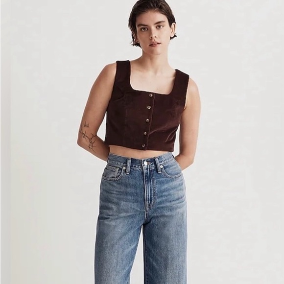 Madewell corduroy vest with mother of pearl buttons - Picture 6 of 8